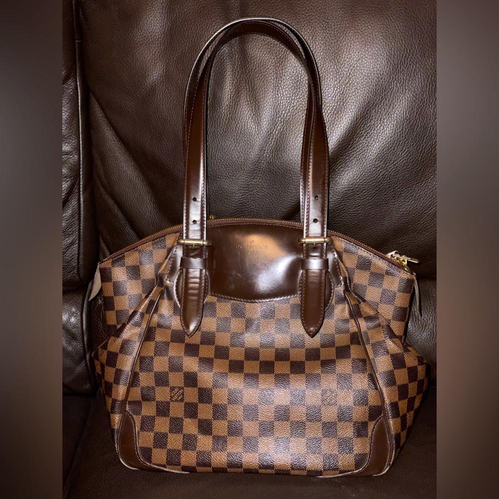 Authentic Louis Vuitton Damier Ebene Verona Shoulder Bag MM